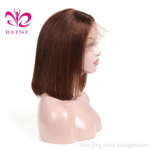 wholesale cheap brazilian real human hair lace front wig,side part short bob HD lace front wigs human hair,short 8 inch bob wigs